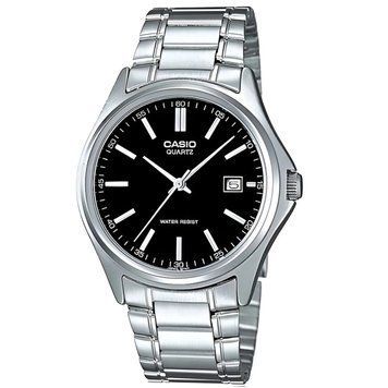 Чоловічий годинник CASIO MTP-1183A-1ADF сріблясті з чорним циферблатом 107286827 фото