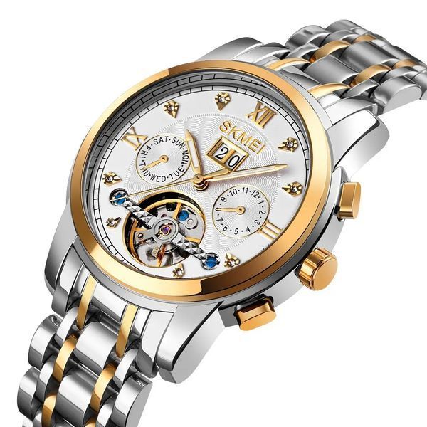Механічний годинник Skmei M029TGDSI Gold-Silver-Silver M029TGDS фото