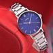 Женские часы CASIO LTP-VT02D-2A серебристые с синим циферблатом 113882369 фото 3