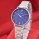 Женские часы CASIO LTP-VT02D-2A серебристые с синим циферблатом 113882369 фото 2