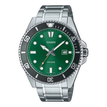 Мужские часы CASIO Duro MDV-107D-3A2 дайверский WR 200 m с зеленым циферблатом 113883001 фото