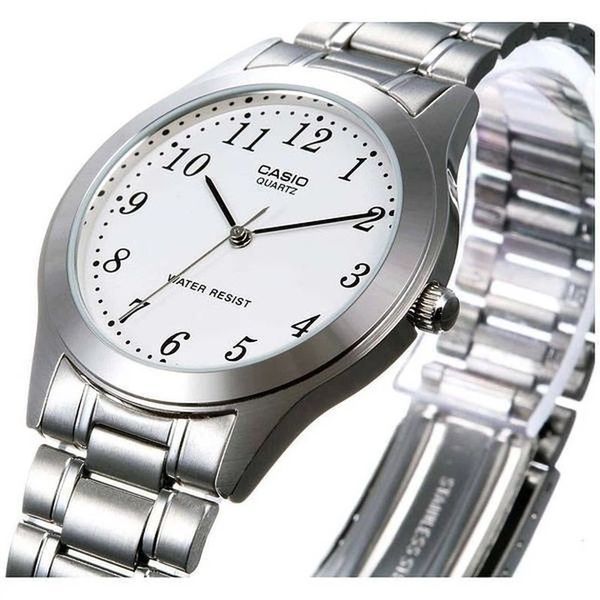 Женские часы CASIO LTP-1128A-7BRDF серебряные с цифрами LTP-1128A-7BRDF фото