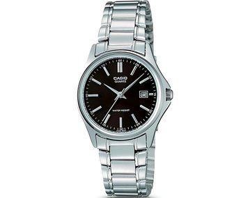 Жіночий годинник CASIO LTP-1183A-1A сріблястий з чорним циферблатом 104831983 фото