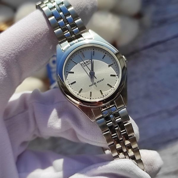 Женские часы CASIO LTP-1129A-7A серебристые с серебристым циферблатом 10483197311 фото