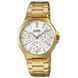 Мужские часы CASIO MTP-V300G-7AUDF классические золотистые с хронографом и белым циферблатом MTP-V300G-7AUDF фото 1