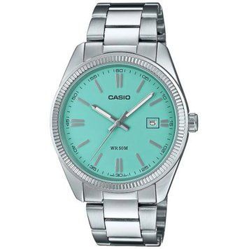 Чоловічий годинник CASIO MTP-1302PD-2A2 Tiffany сріблястий з блакитним циферблатом 119379823 фото