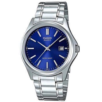 Чоловічий годинник CASIO MTP-1183A-2ADF сріблясті з синім циферблатом 104518451 фото