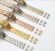 Стальной золотистый универсальный браслет глянцевый для часов 24 мм PREMIUM литой ремешок со скрытой застежкой 242432224 фото 3