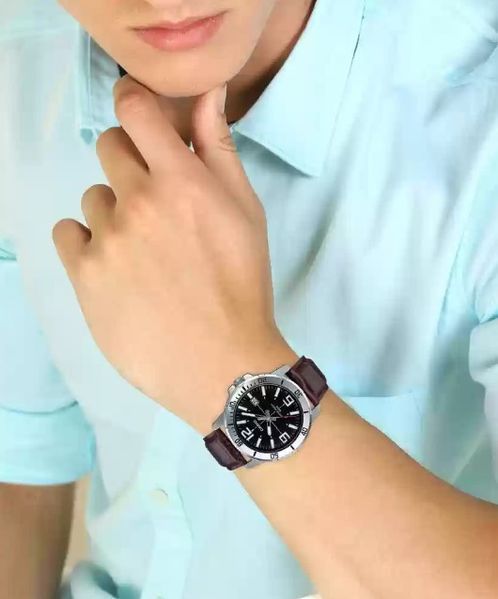 Чоловічий годинник CASIO MTP-VD01L-1BVUDF класичний з коричневим шкіряним ремінцем MTP-VD01L-1BVUDF фото