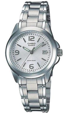 Жіночий годинник CASIO LTP-1215A-7A сріблястий з цифрами 104832087 фото