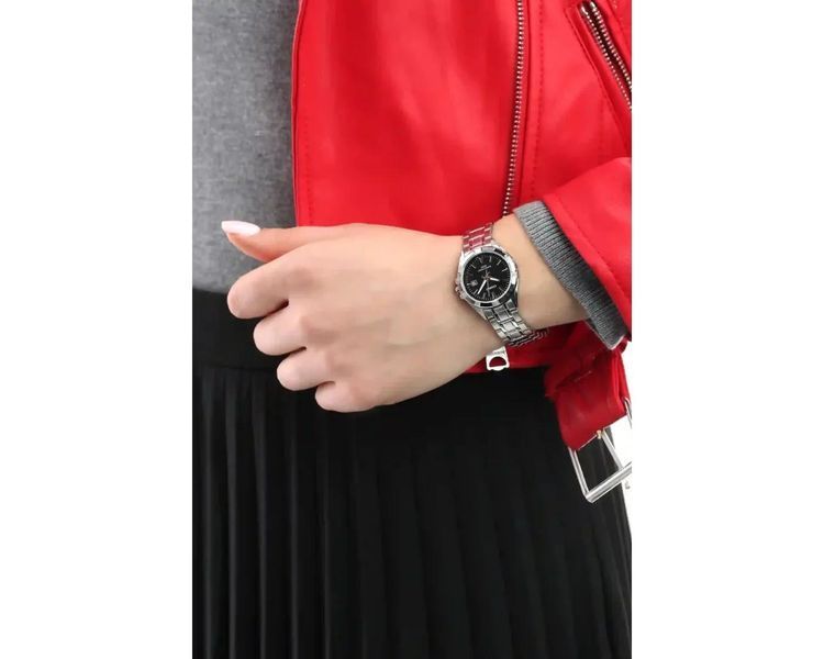 Женские часы Casio LTP-1308D-1A2 серебристые с черным циферблатом 113882047 фото