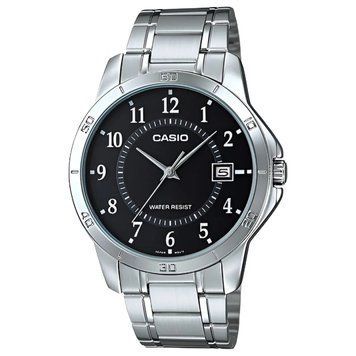 Чоловічий годинник CASIO MTP-V004D-1BUDF сріблястий з арабськими цифрами та датою 104524213 фото