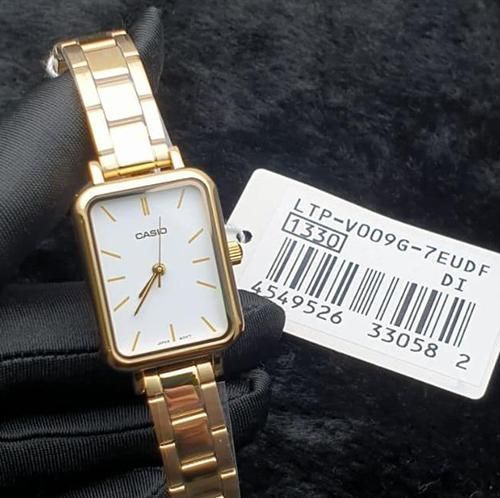 Женские часы CASIO LTP-V009G-7EUDF золотистого цвета с белым циферблатом 104814506 фото