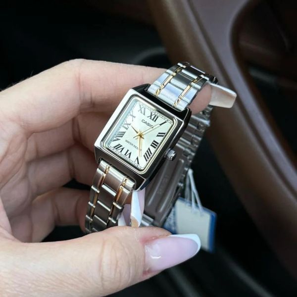 Жіночий годинник CASIO LTP-V007D-7EUDF прямокутний комбінований LTP-V007SG-9B фото