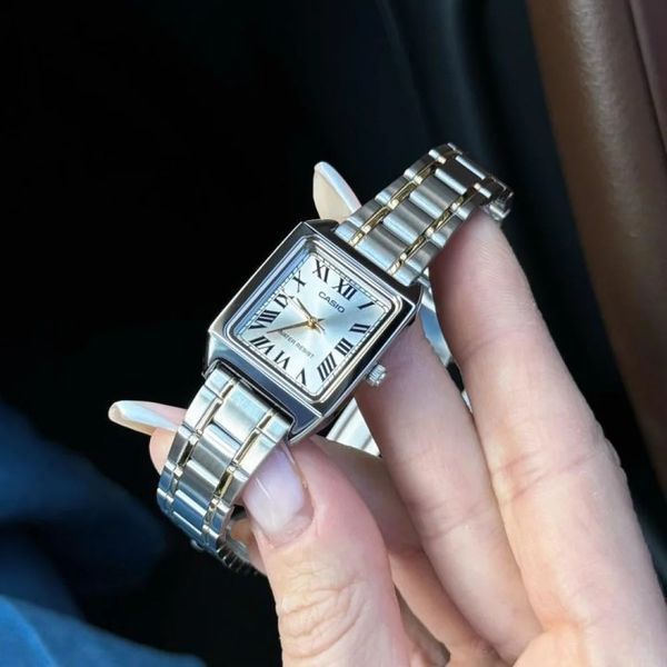 Жіночий годинник CASIO LTP-V007D-7EUDF прямокутний комбінований LTP-V007SG-9B фото