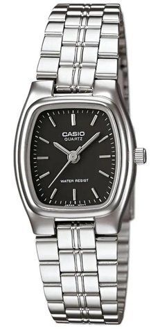 Женские часы CASIO LTP-1169D-1A серебристые с черным циферблатом 109746753 фото