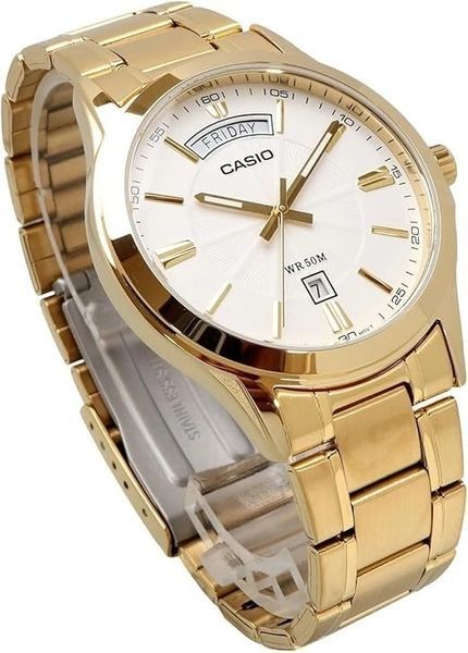 Мужские часы CASIO MTP-1381GD-7AV Data Day золотистые MTP-1381GD-7AV фото