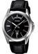 Чоловічий годинник CASIO MTP-1370L-1A Data Day сріблястий з чорним циферблатом на шкіряному ремінці 106770843 фото 1