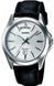 Чоловічий годинник CASIO MTP-1370PL-7A Data Day сріблястий з сріблястим циферблатом на шкіряному ремінці 104524083 фото 1