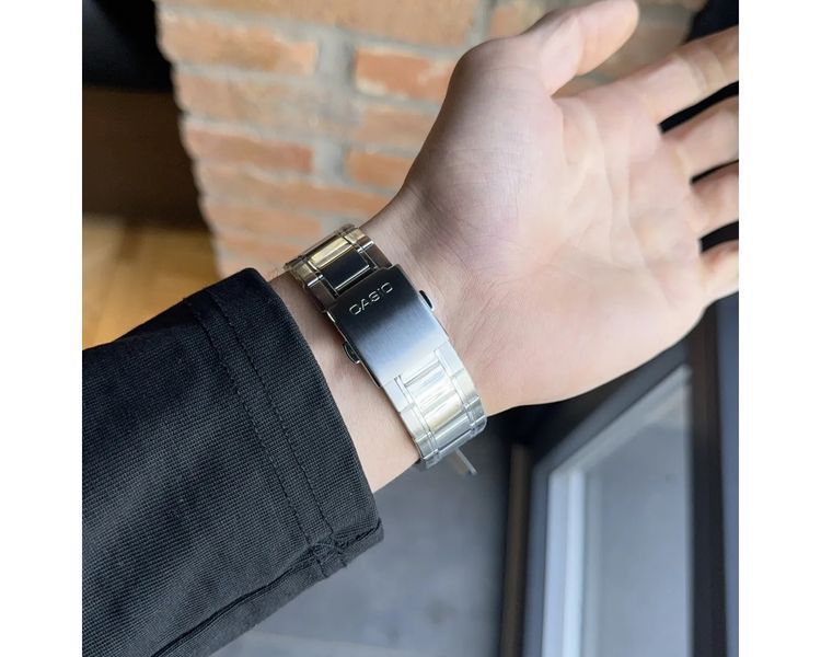 Чоловічий годинник CASIO MTP-1374D-1A3VDF з хронографом та чорним циферблатом 104100512 фото