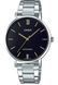 Жіночий годинник CASIO LTP-VT01D-1B сріблястий з чорним циферблатом 104814602 фото 1