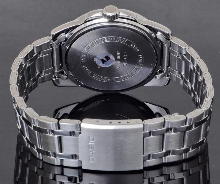 Чоловічий годинник CASIO MTP-1314D-2AVDF сріблястий масивний з арабськими цифрами синій циферболат 1045190704554 фото