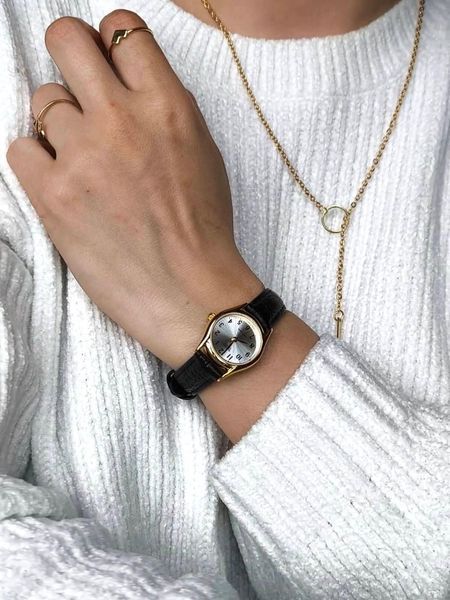 Женские часы Casio LTP-1094Q-7B2 золотистые с цифрами на кожаном ремешке 113882990 фото