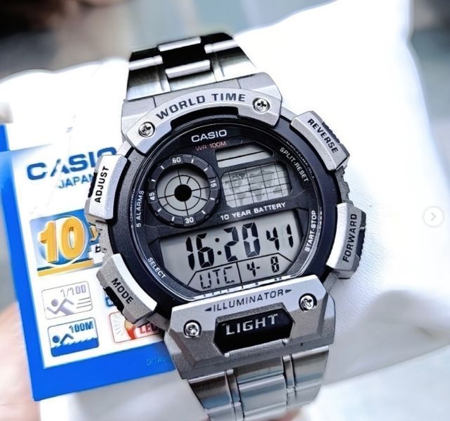 Мужские часы CASIO AE-1400WHD-1AVEF с батареей на 10 лет AE-1400WHD-1AVEF фото