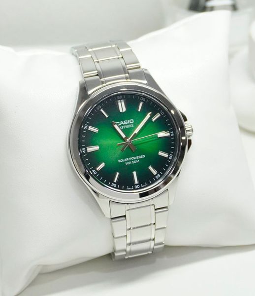 Чоловічий годинник CASIO MTS-RS100D-3A з сапфіровим склом на сонячною батареєю MTS-RS100D-3A фото
