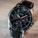 Чоловічий годинник CASIO MTP-1374L-1AVDF з хронографом та чорним циферблатом на шкіряному ремінці 104136296 фото 2