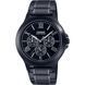 Чоловічий годинник CASIO MTP-V300B-1A Total Black класичний в чорному корпусі з хронографом 104101359 фото 1