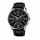 Чоловічий годинник CASIO MTP-1374L-1AVDF з хронографом та чорним циферблатом на шкіряному ремінці 104136296 фото 1