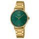 Женские часы CASIO LTP-VT02G-3A золотистые с зеленым циферблатом LTP-VT02G-3A фото 1
