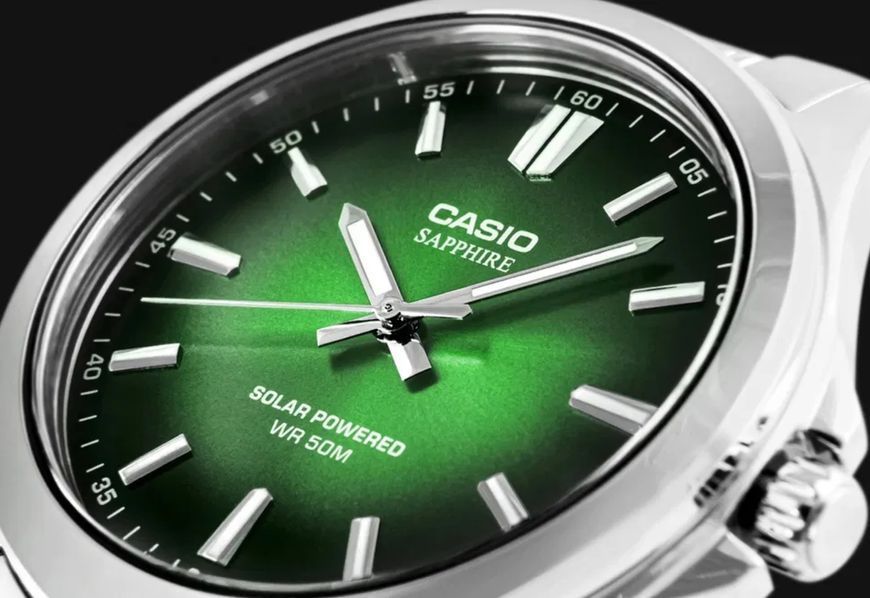Чоловічий годинник CASIO MTS-RS100D-3A з сапфіровим склом на сонячною батареєю MTS-RS100D-3A фото