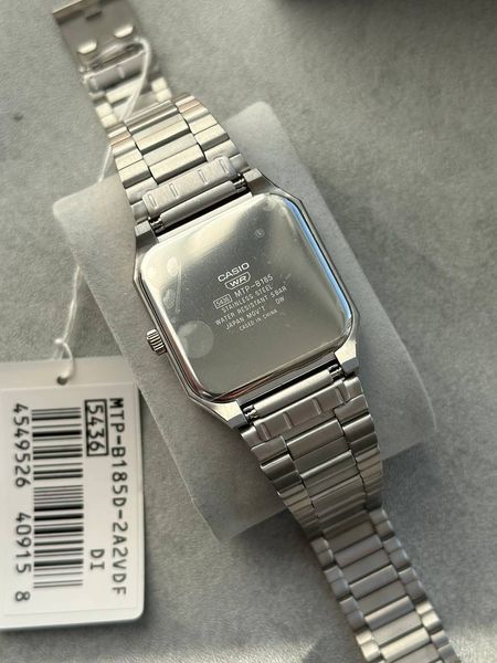 Чоловічий годинник CASIO MTP-B185D-2A2 прямокутний WR 50 M MTP-B185D-2A2 фото