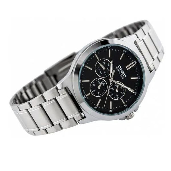 Чоловічий годинник CASIO MTP-V300D-1A класичний сріблястий з хронографом MTP-V300D-1A фото
