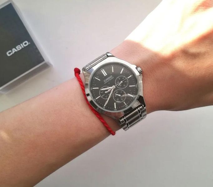 Чоловічий годинник CASIO MTP-V300D-1A класичний сріблястий з хронографом MTP-V300D-1A фото