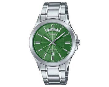 Чоловічий годинник CASIO MTP-1381D-3A Data Day з зеленим циферблатом 56566104180176 фото