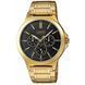 Чоловічий годинник CASIO MTP-V300G-1AUDF класичний золотистий з хронографом та чорним циферблатом 104066374 фото 1