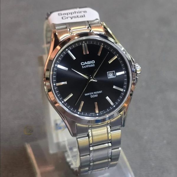 Чоловічий годинник CASIO MTS-115D-1A сапфірове скло WR 50 3436504028030 фото