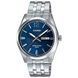 Чоловічий годинник CASIO MTP-1335D-2A сріблястий з синім циферблатом та датою MTP-1335D-2A фото 1