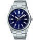 Чоловічий годинник CASIO MTP-VD02D-2EUDF сріблястий з синім циферблатом WR 50 104180369 фото 1